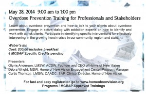 overdose prevention training flyer